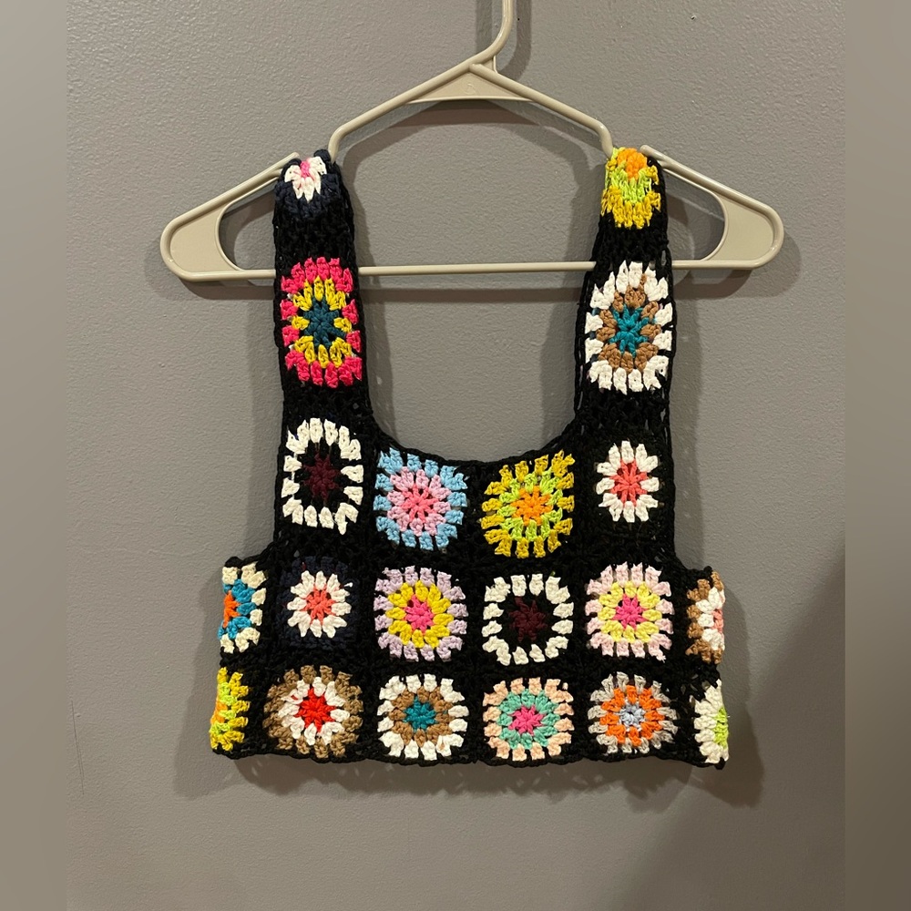 Crochet Flower Tank Top